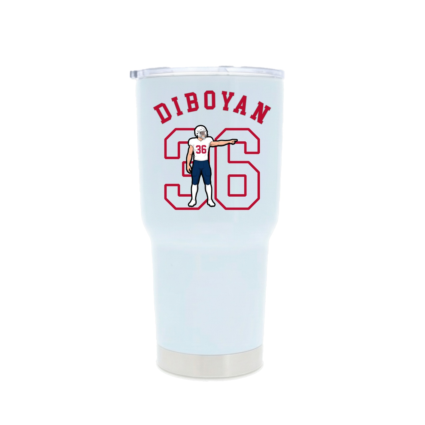 30oz Stainless Steel Tumbler — Shirsey Arch in White