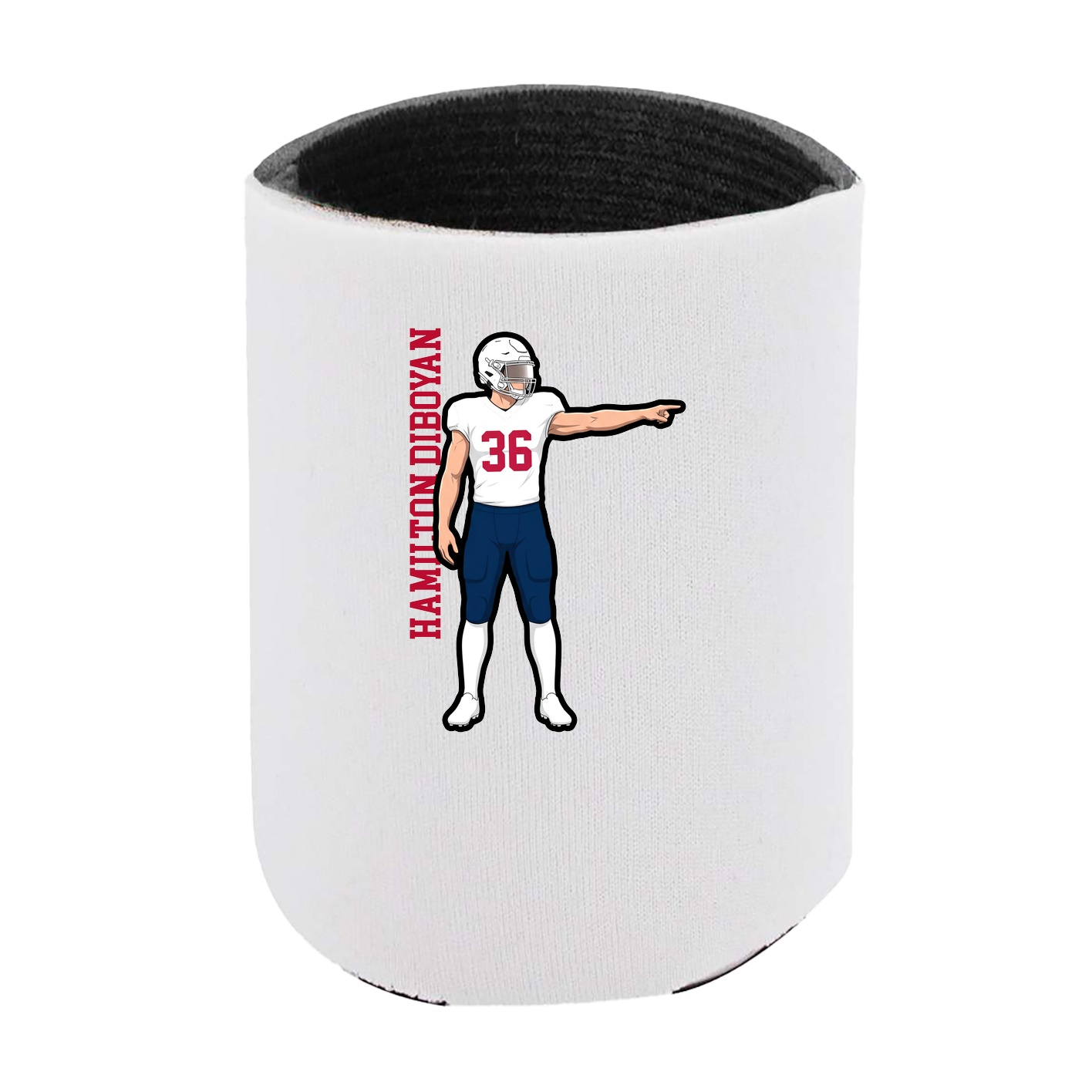 Can Holder — Name Vertical in White