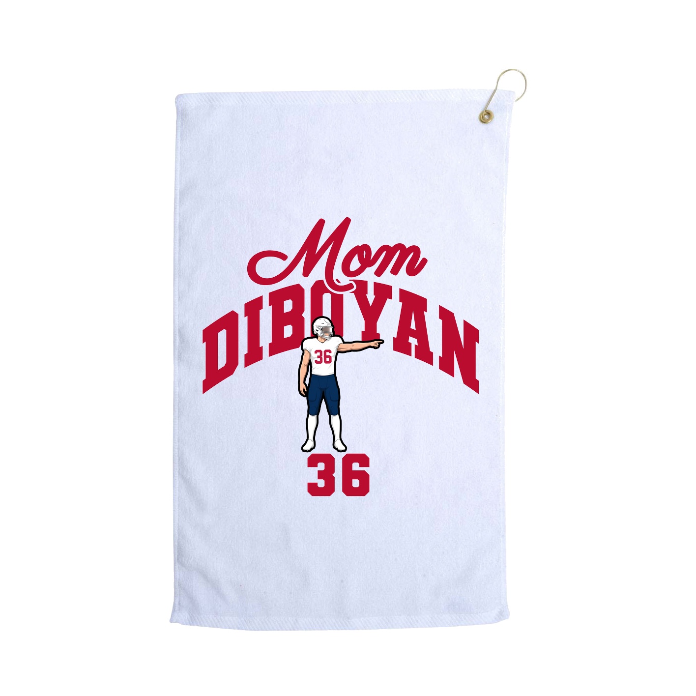 Golf Towel — Mothers Day Arch in White