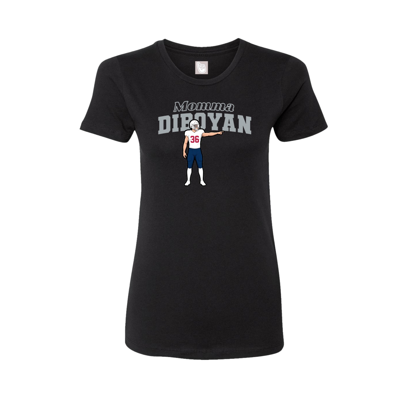 Womens Tee — Mothers Day Block in Black