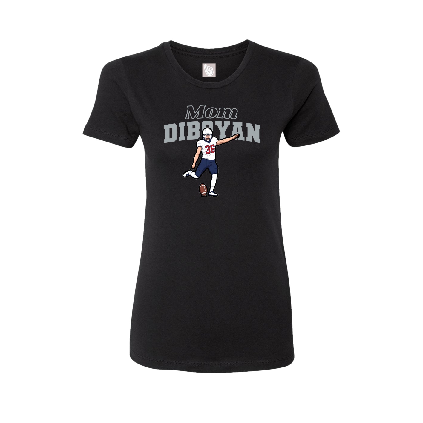 Womens Tee — Mothers Day Block in Black