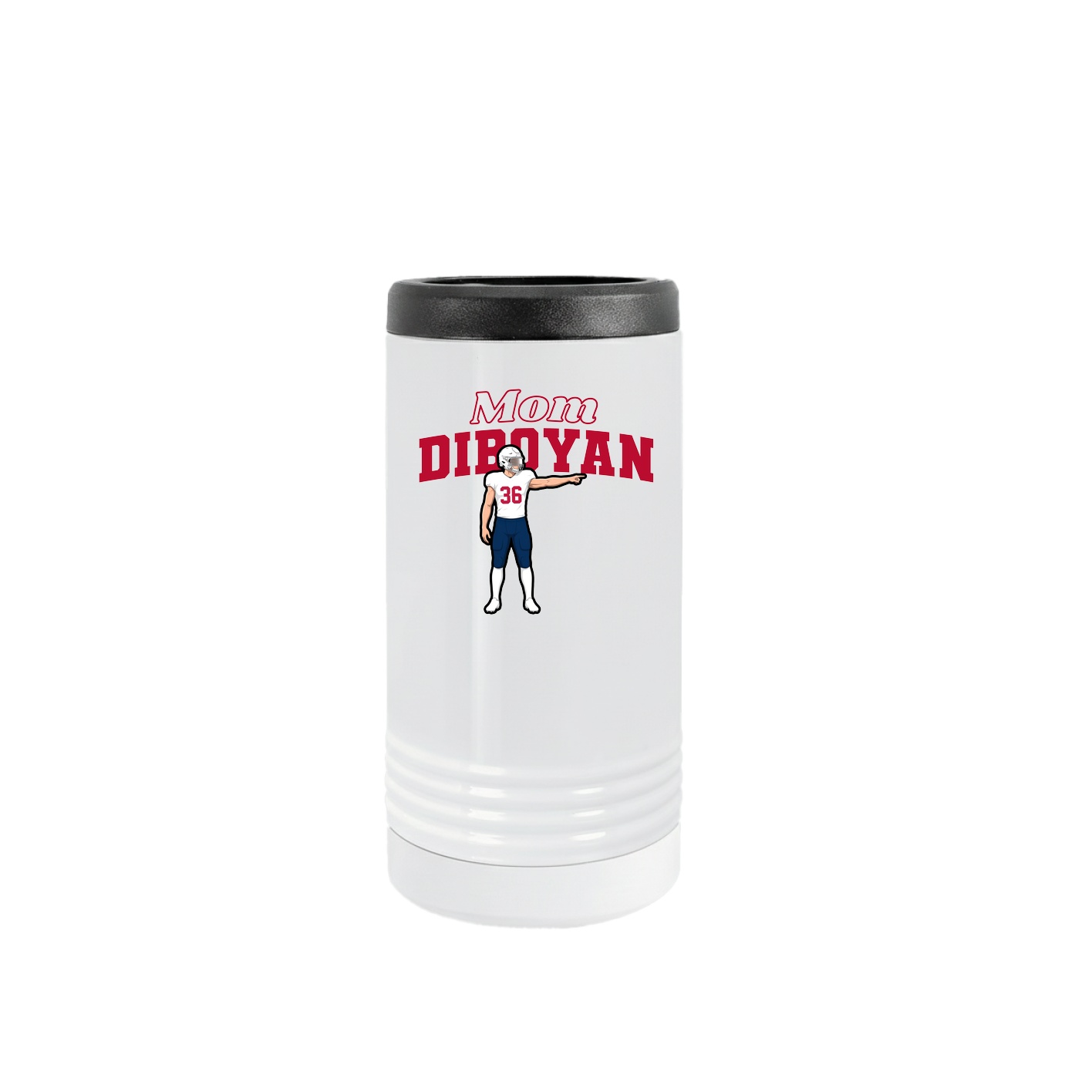 Slim Beverage Holder — Mothers Day Block in White