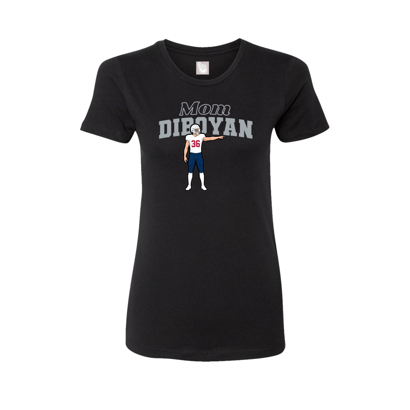Womens Tee — Mothers Day Block in Black