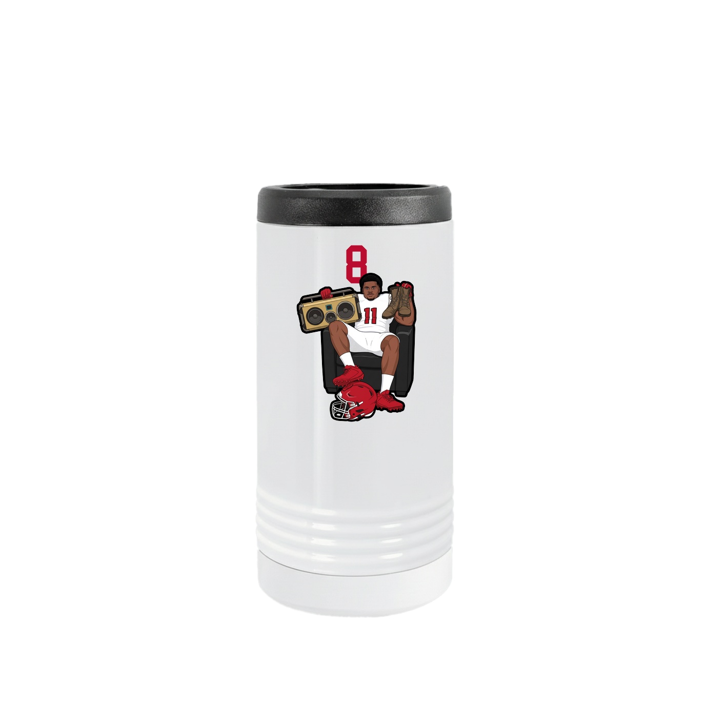 Slim Beverage Holder — Number Top in White
