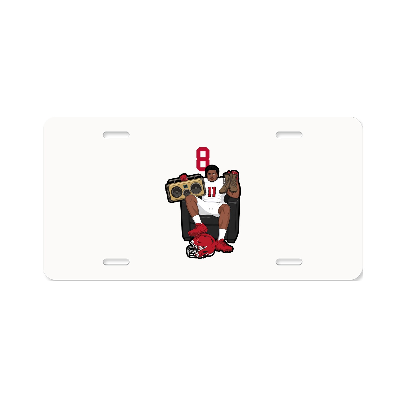 License Plate — Number Top in Classic
