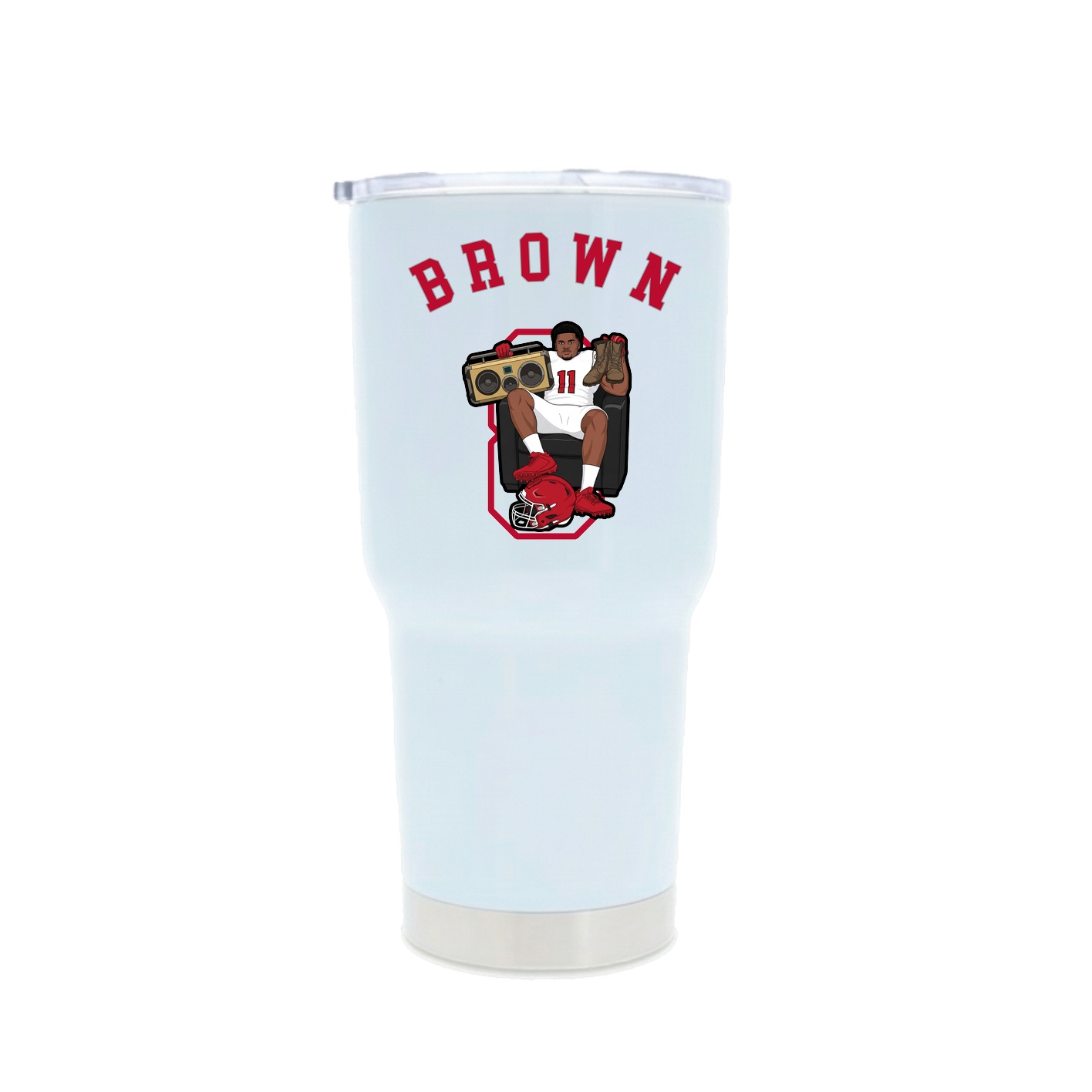 30oz Stainless Steel Tumbler — Shirsey Arch in White
