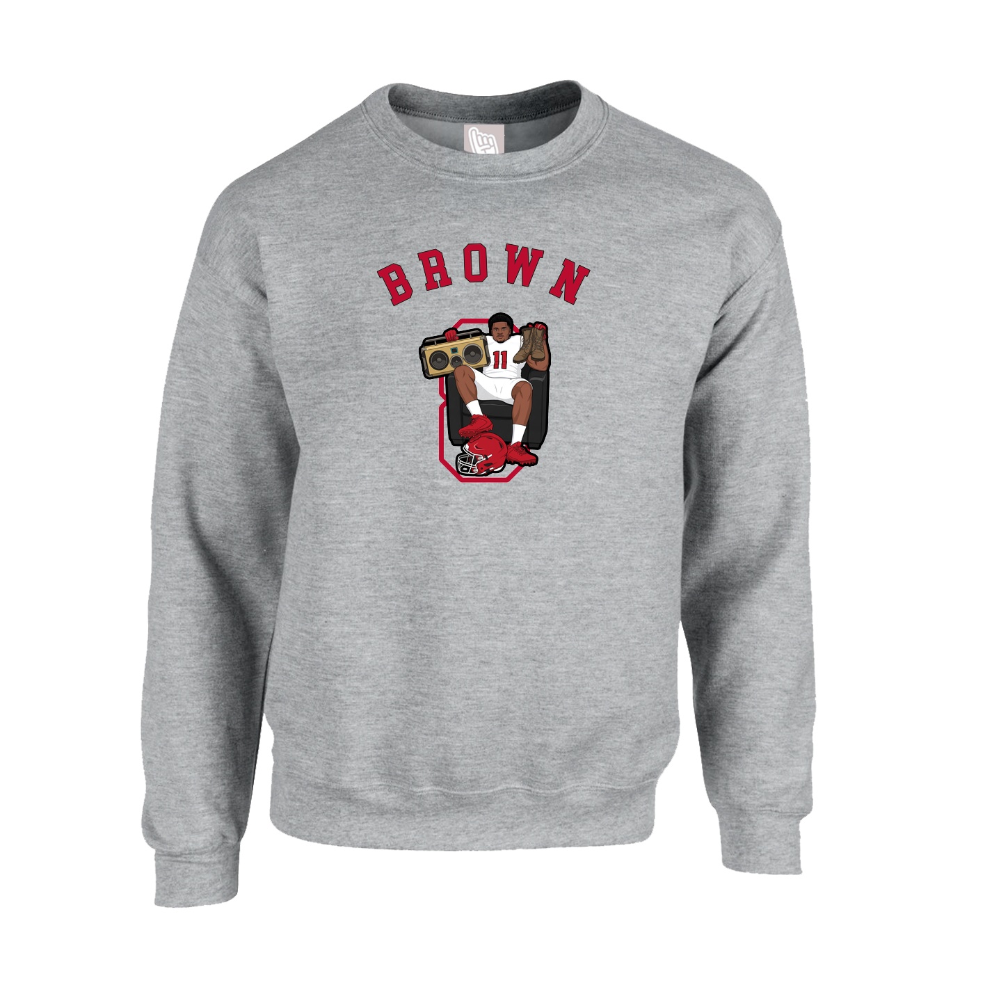 Fleece Crew — Shirsey Arch in Grey