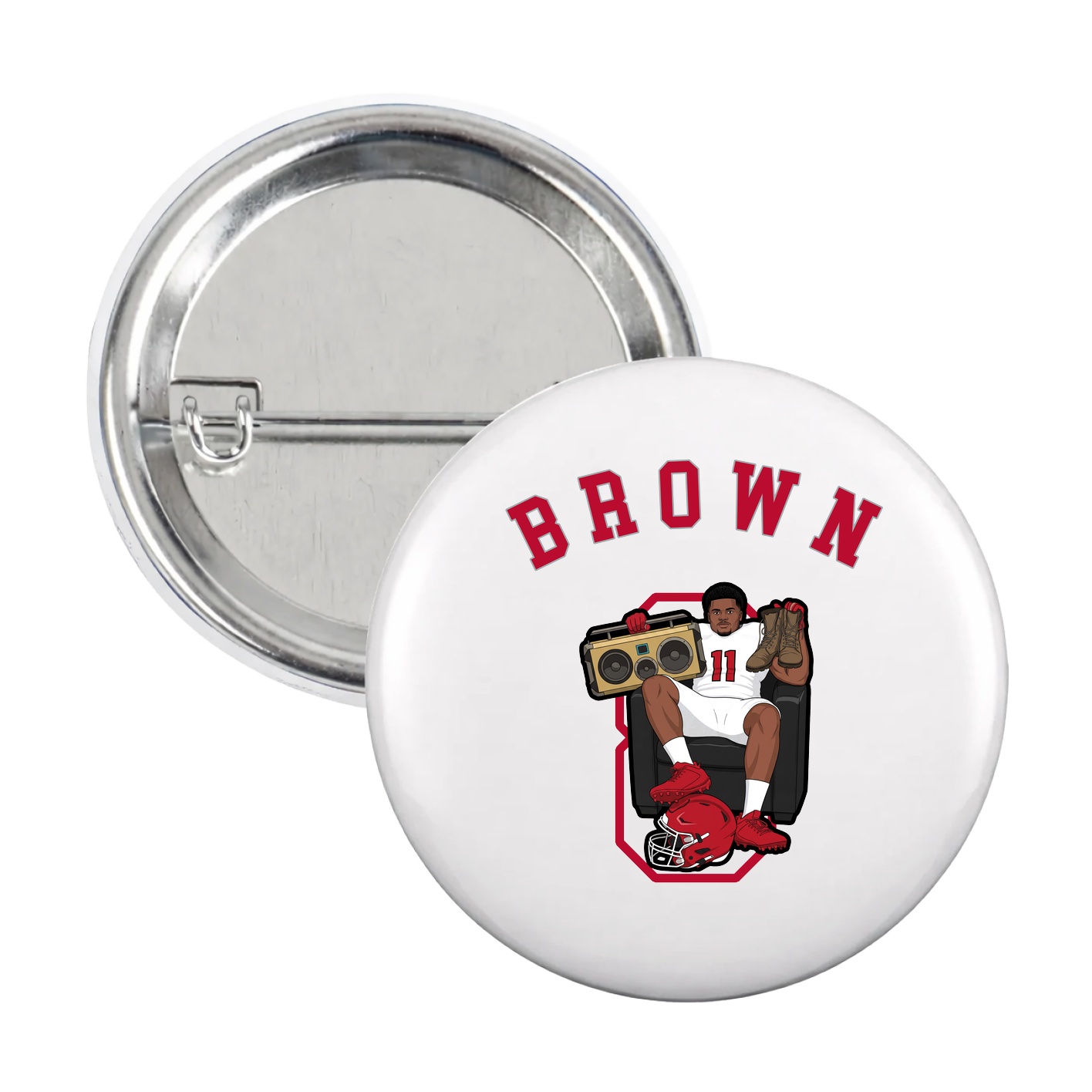 Game Day Button — Shirsey Arch in White