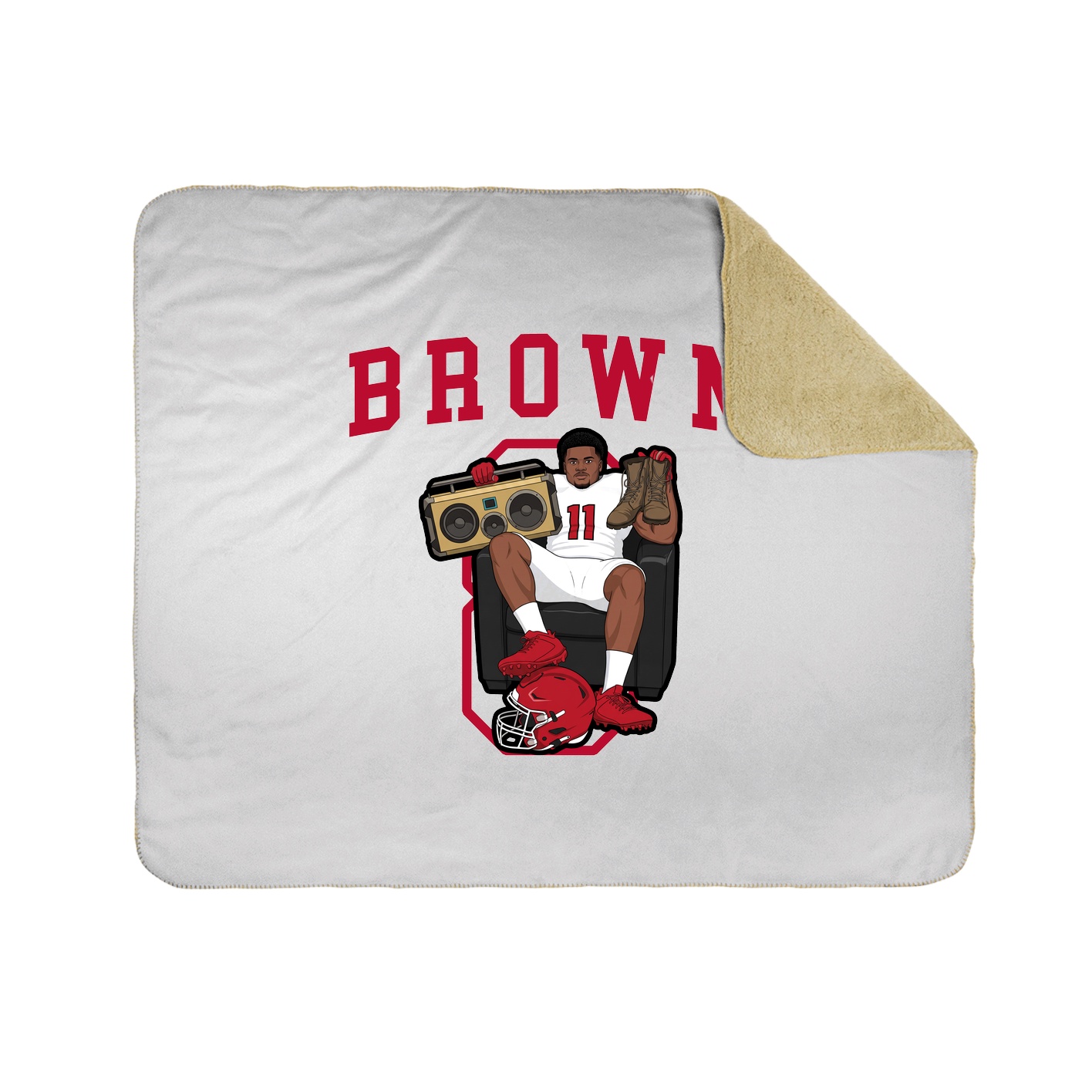 50x60 Sherpa Lined Throw Blanket