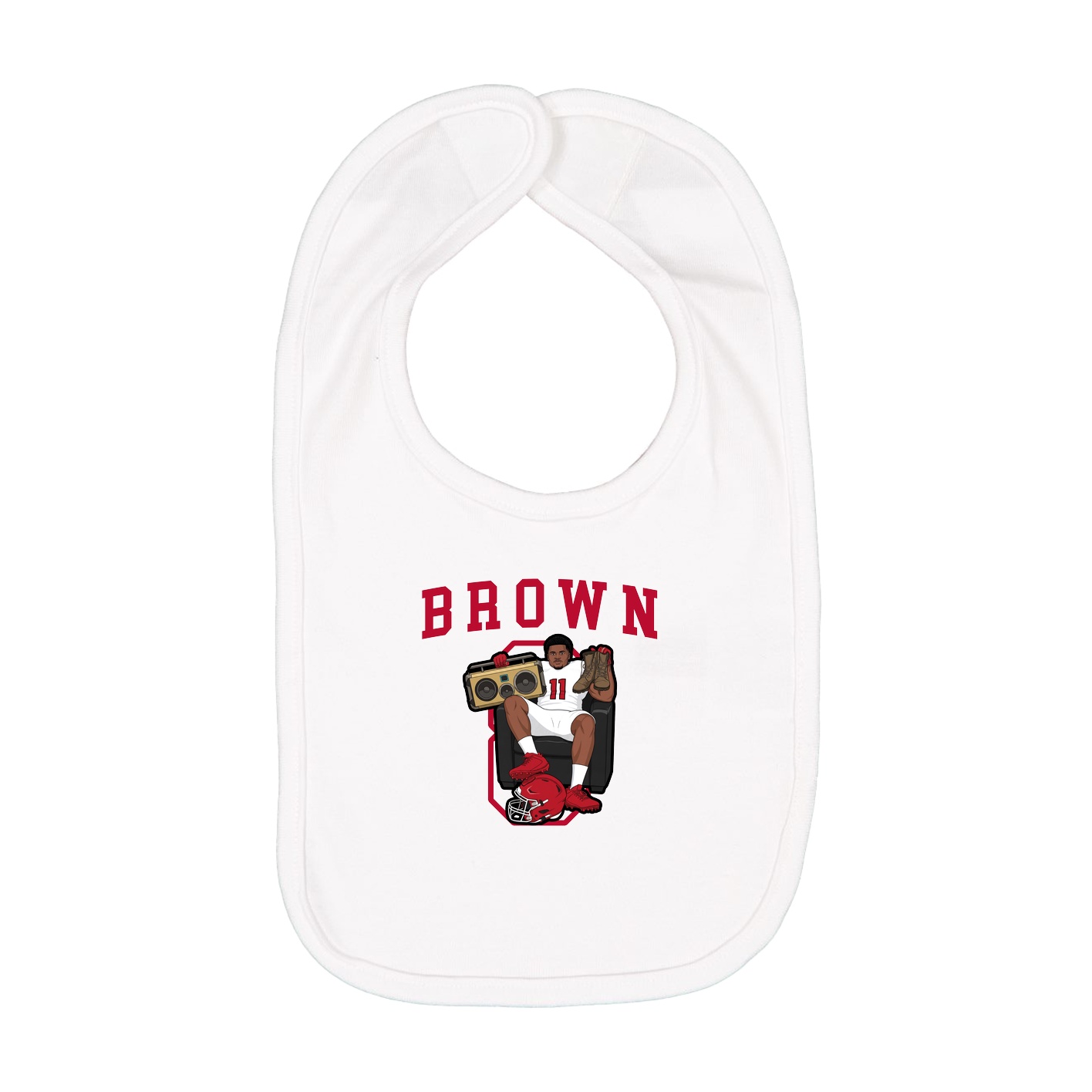 Infant Bib — Shirsey in White