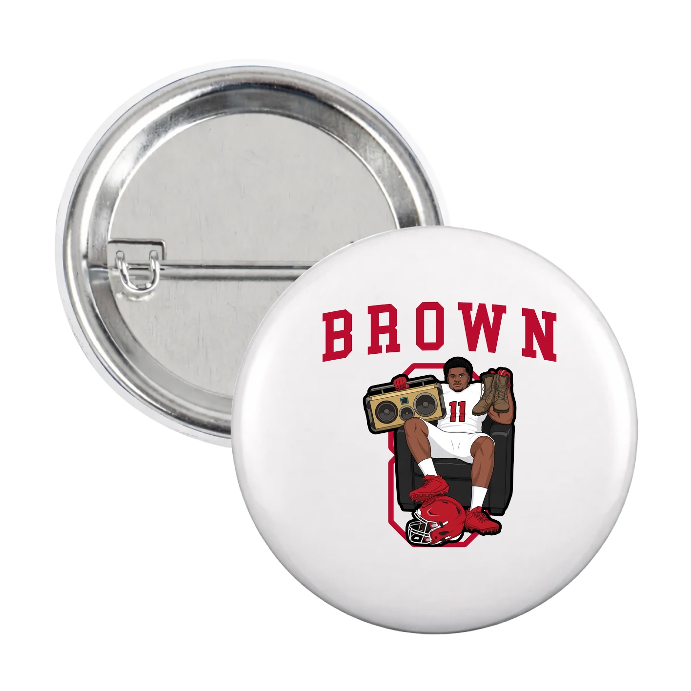 Game Day Button — Shirsey in White
