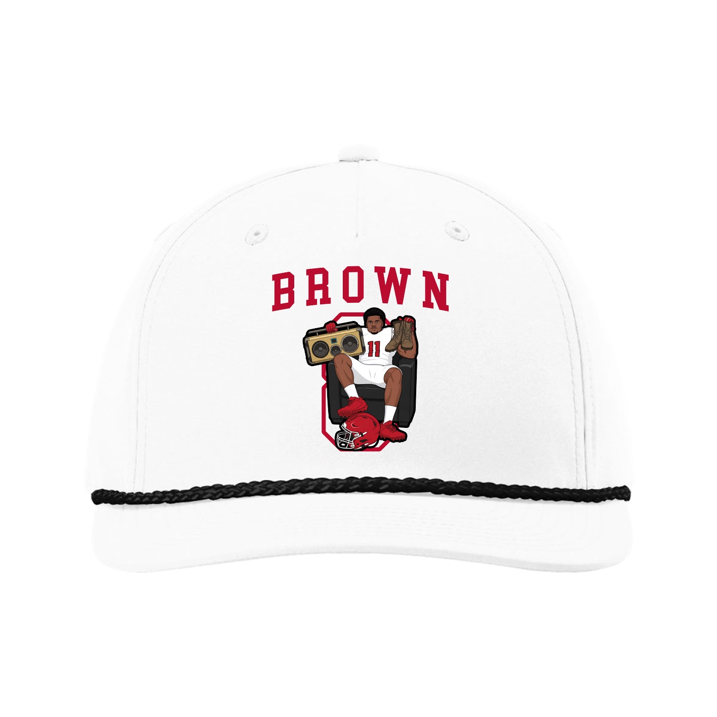 Five-Panel Classic Rope Cap — Shirsey in White