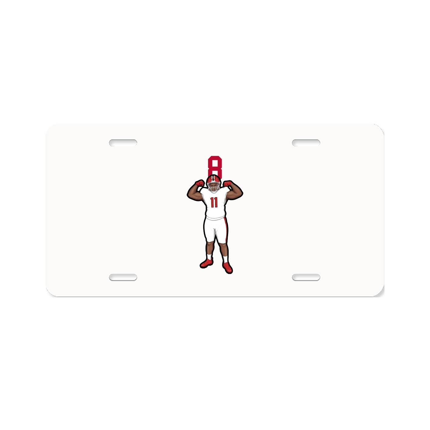 License Plate — Number Top in Classic