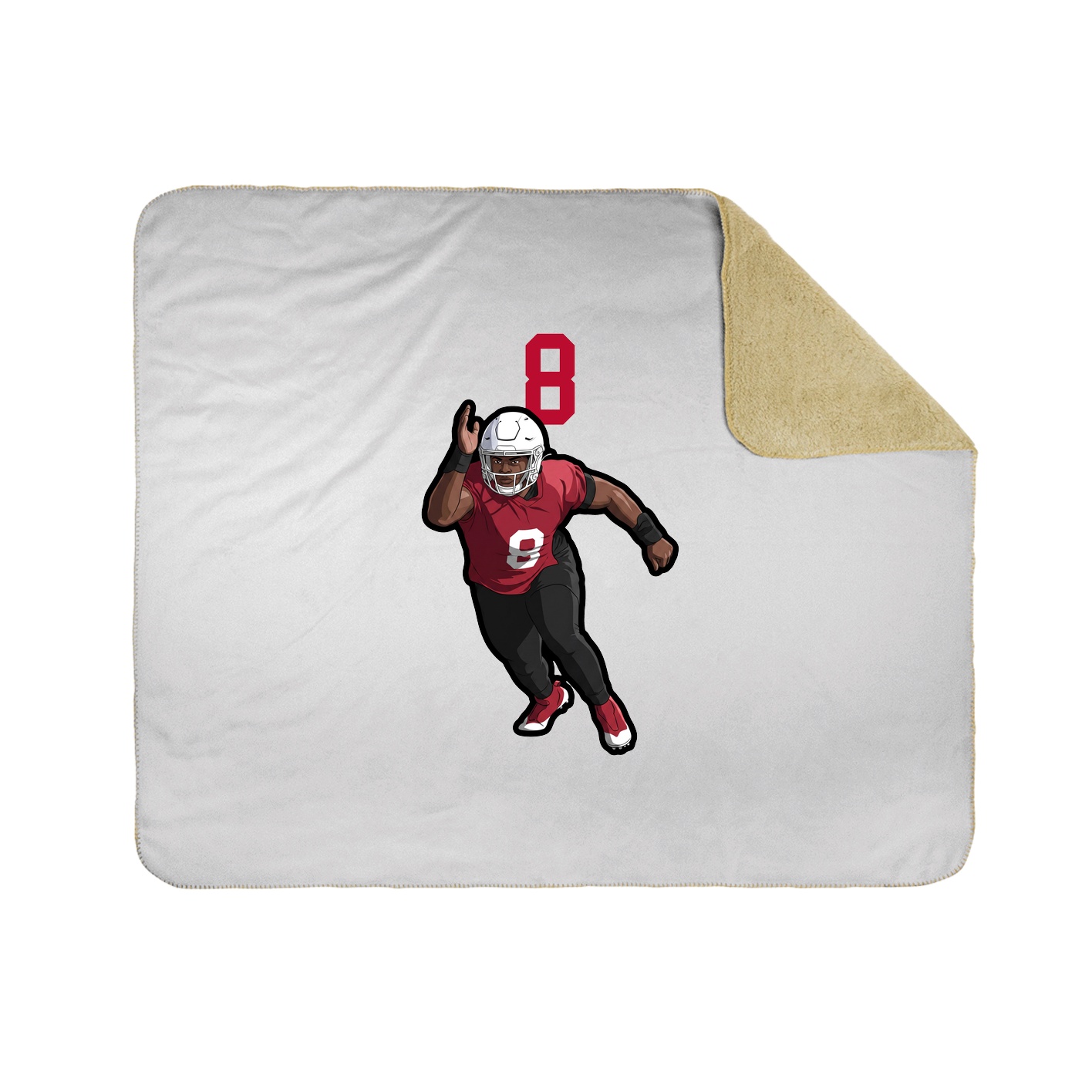 Throw Blanket — Number Top in White
