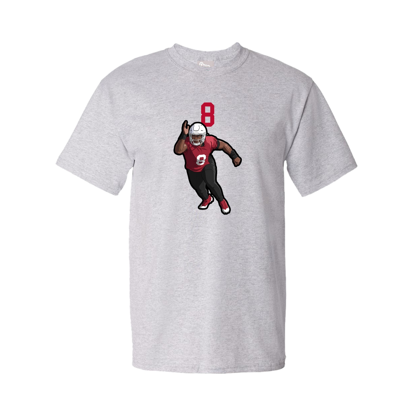 Youth Tee — Number Top in Grey