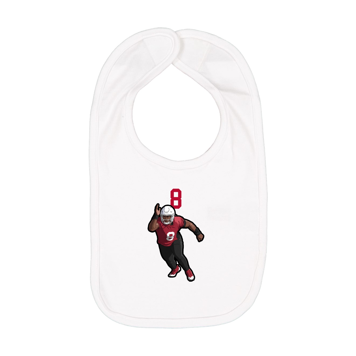 Infant Bib — Number Top in White