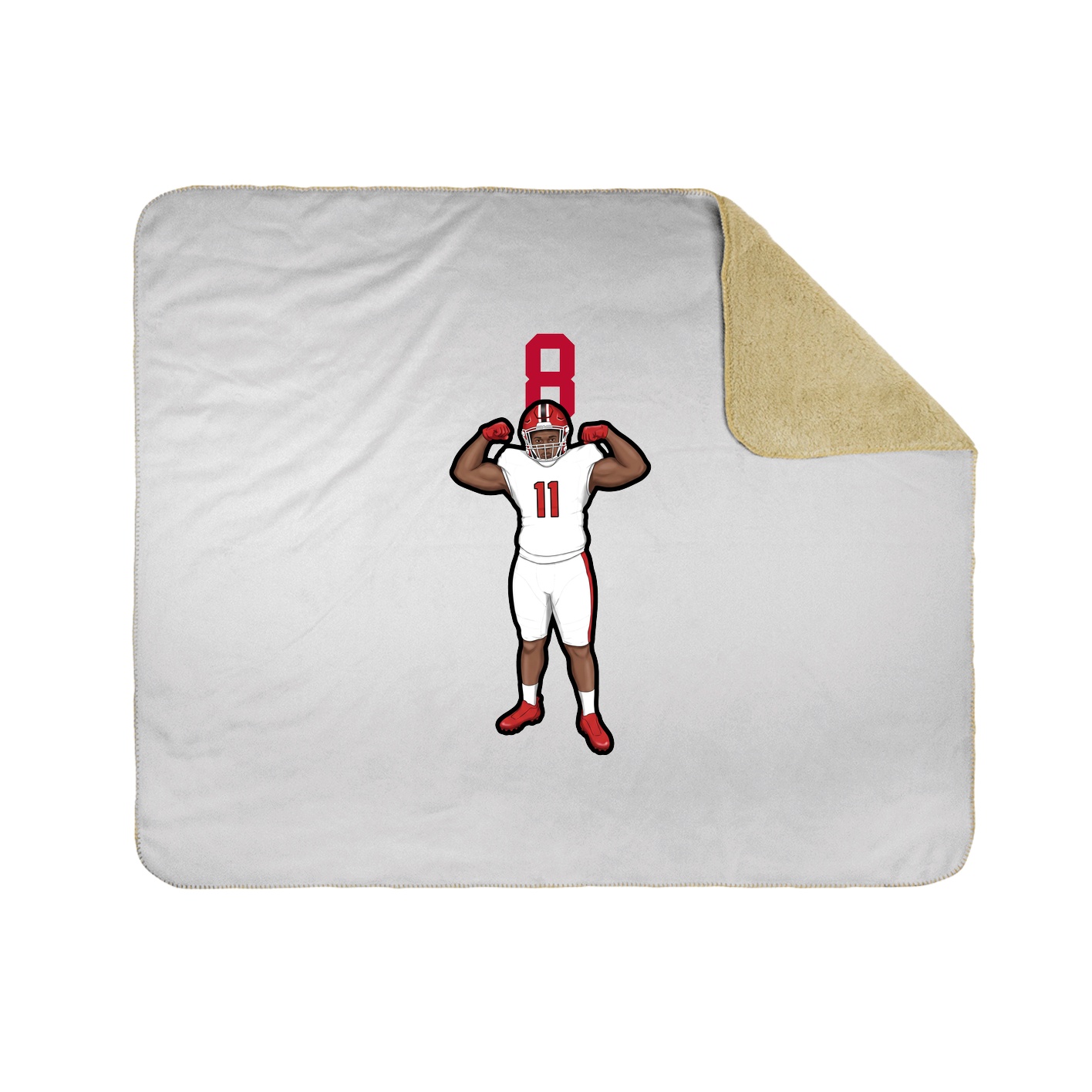 Throw Blanket — Number Top in White