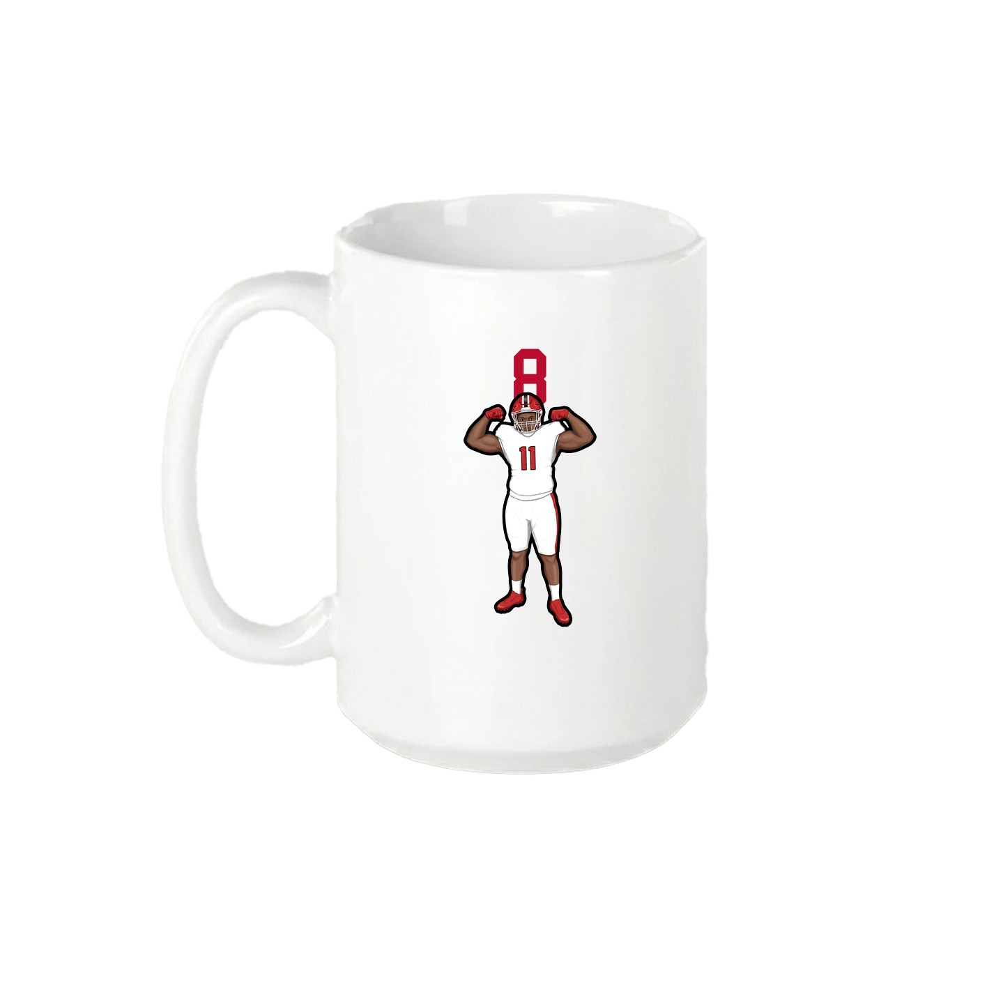 15oz Coffee Mug — Number Top in White