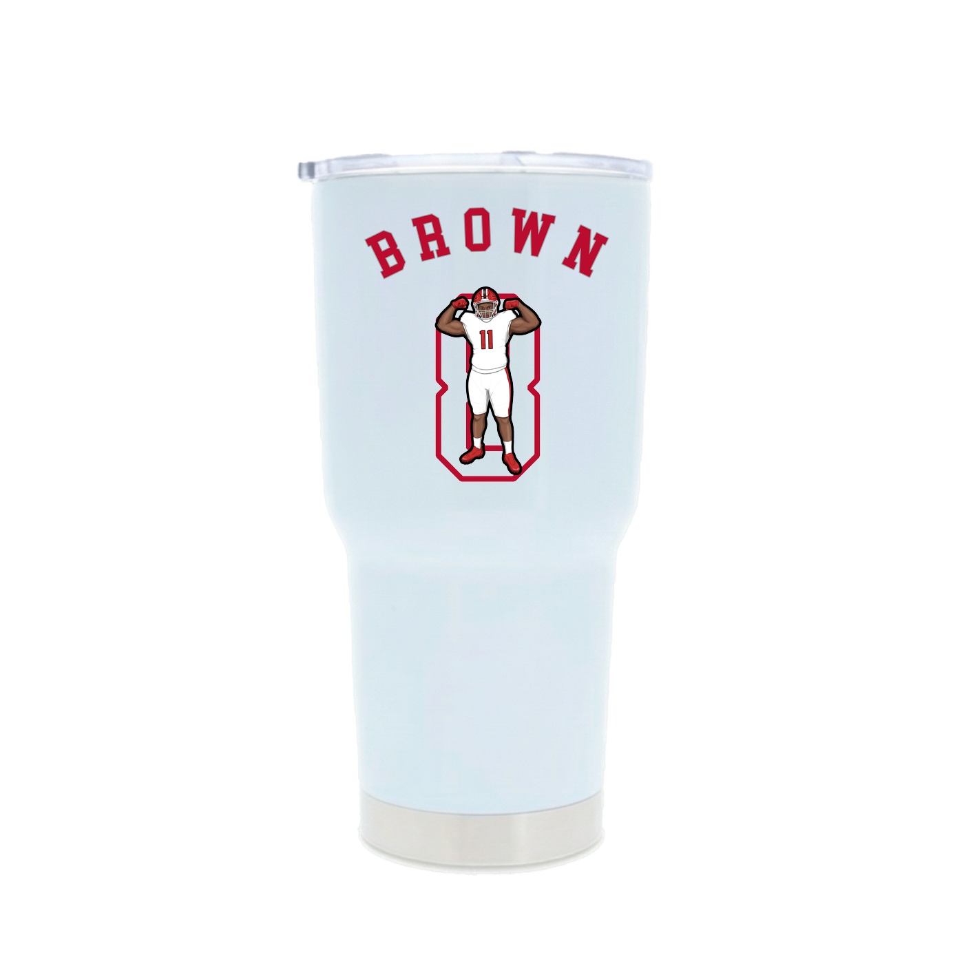 30oz Stainless Steel Tumbler — Shirsey Arch in White