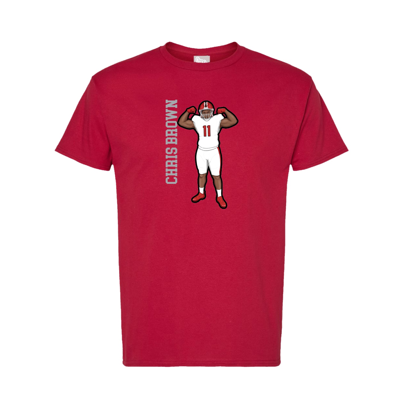 Tee — Name Vertical in Crimson