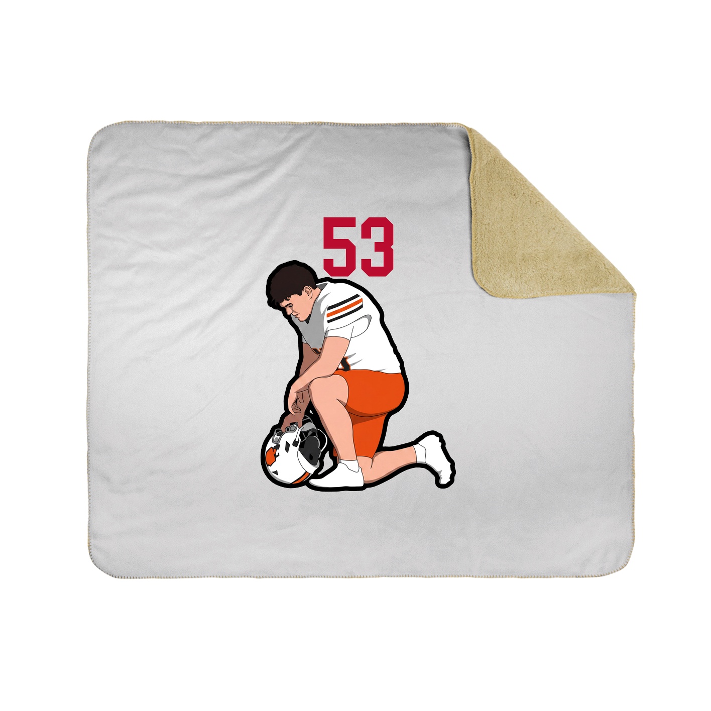Throw Blanket — Number Top in White
