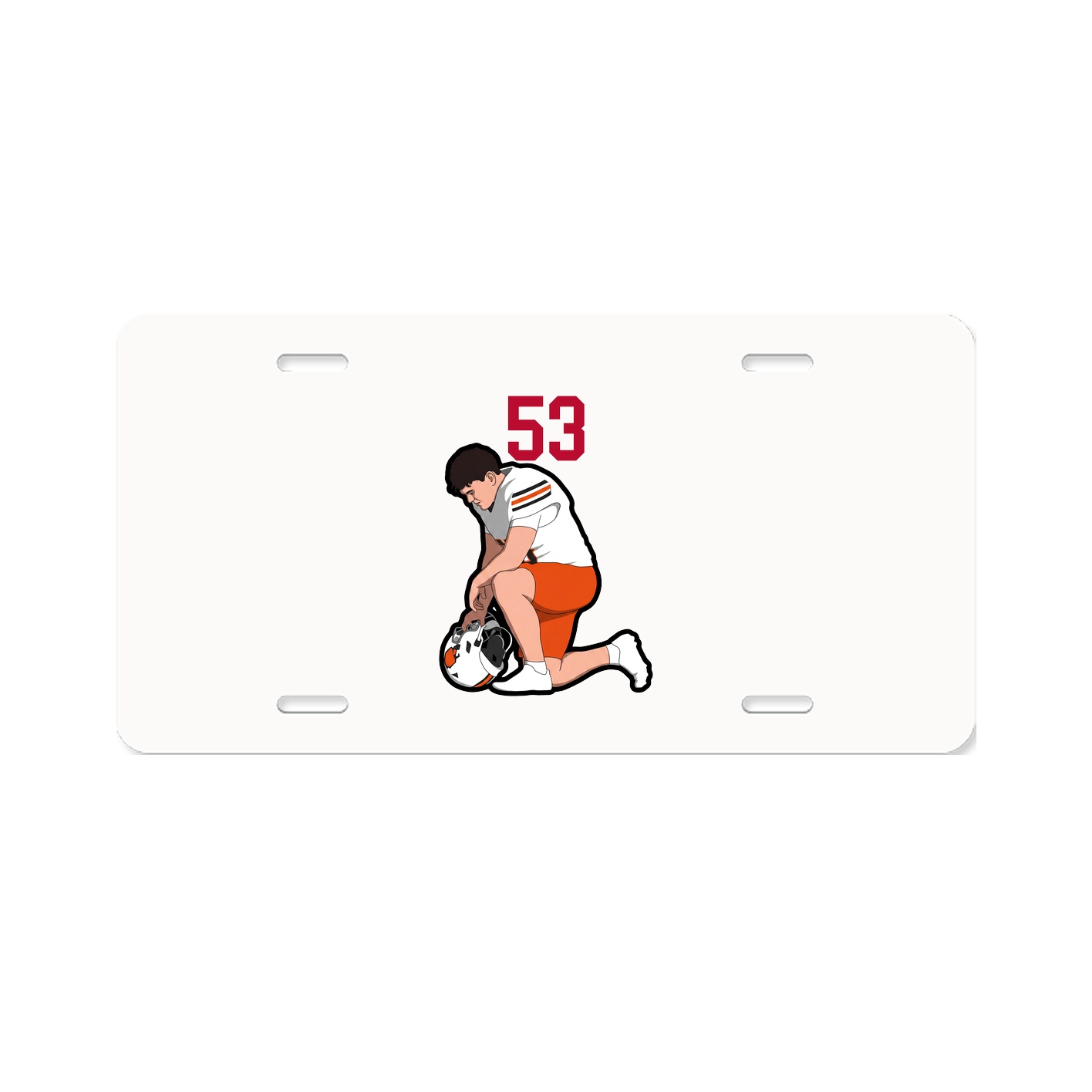 License Plate — Number Top in Classic