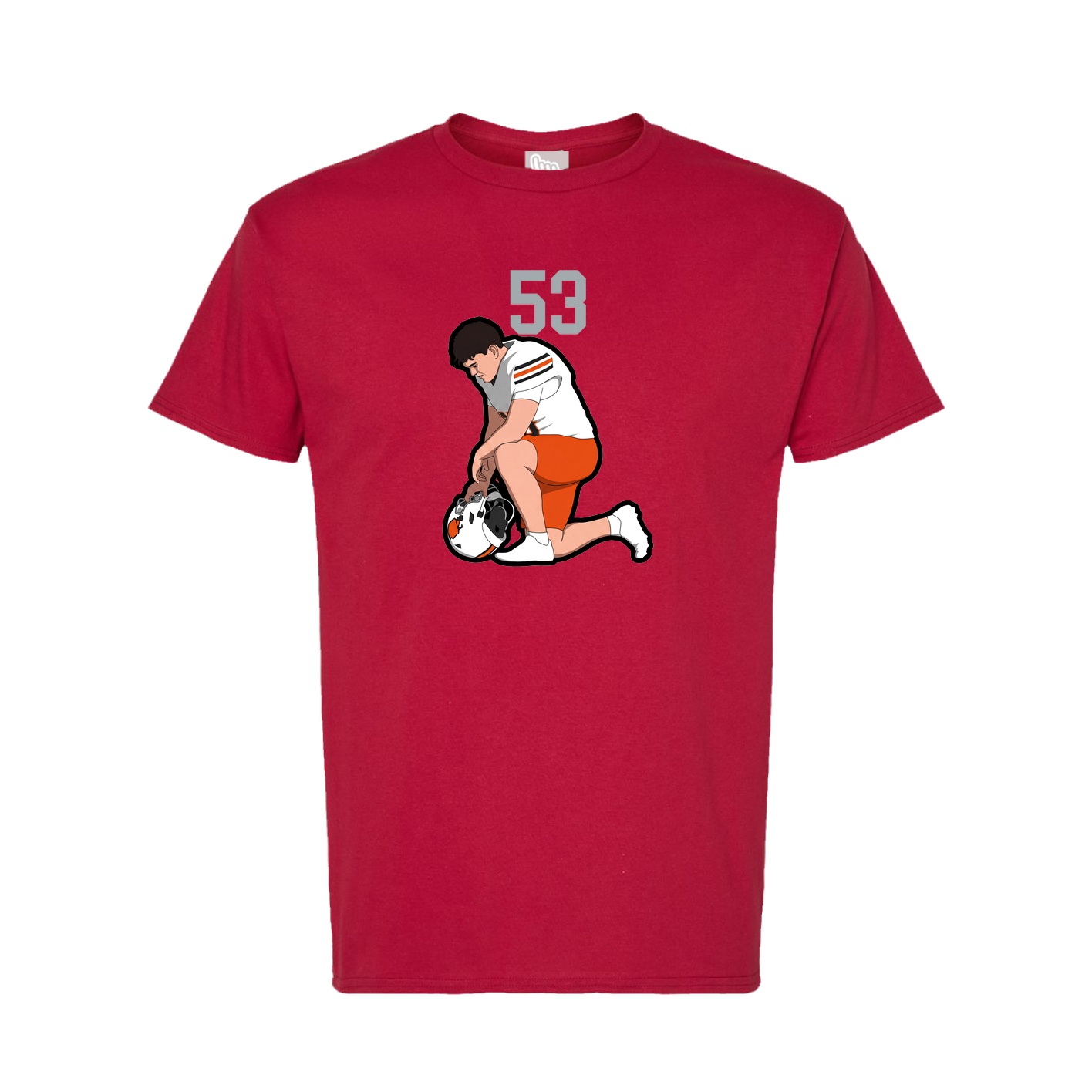 Tee — Number Top in Crimson
