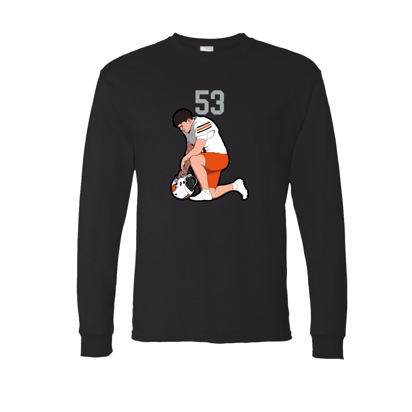 Long Sleeve Tee — Number Top in Black