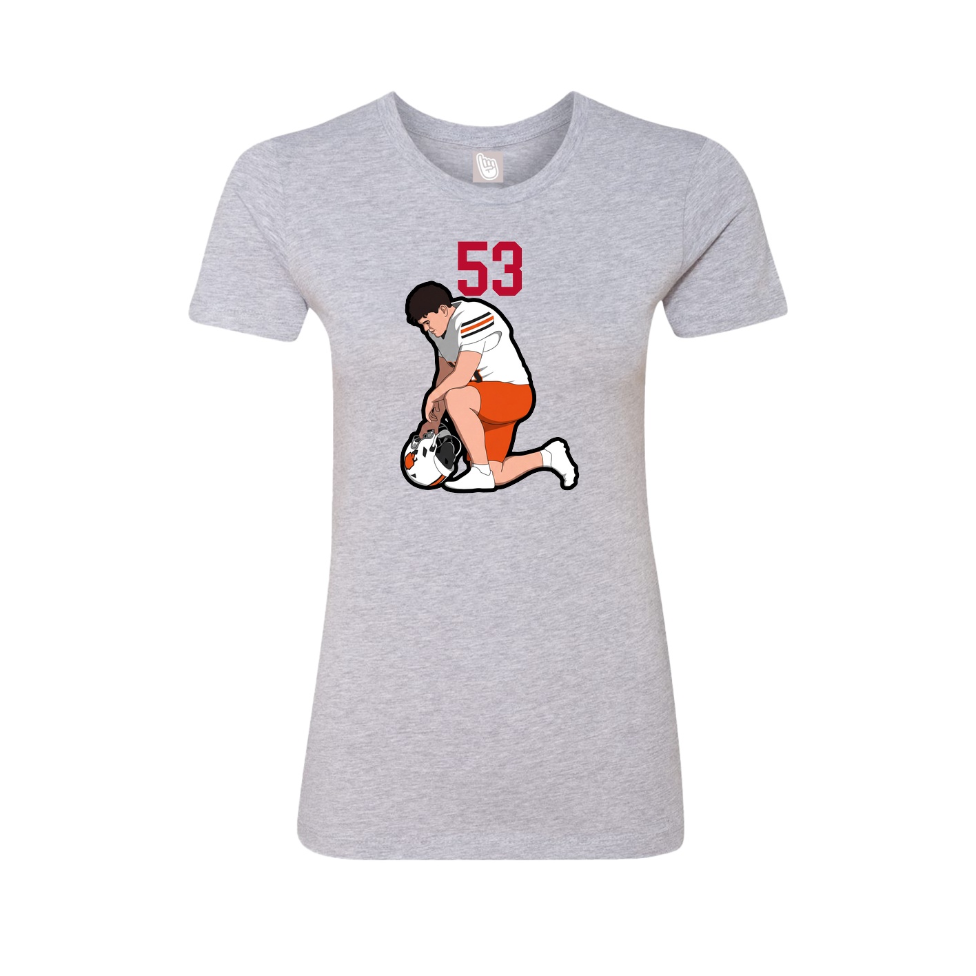 Womens Tee — Number Top in Grey