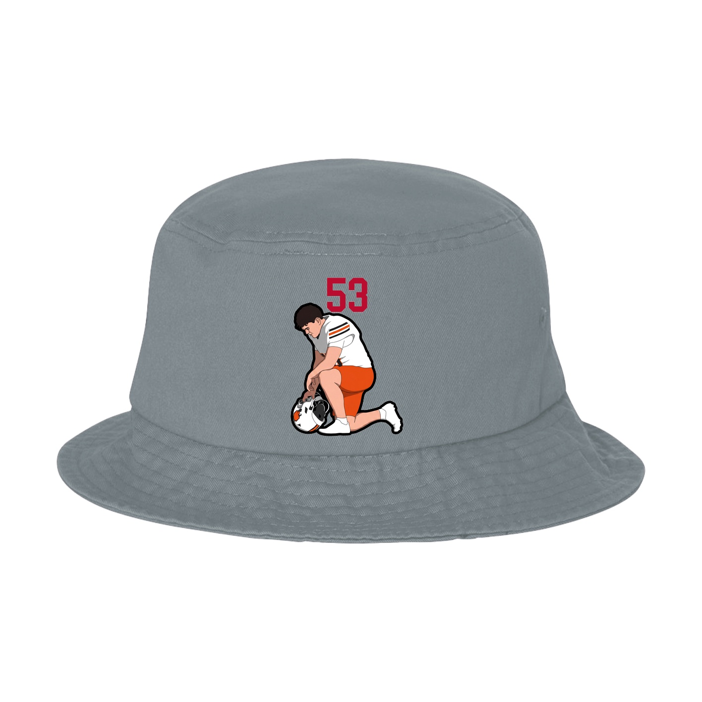 Bucket Cap — Number Top in Grey
