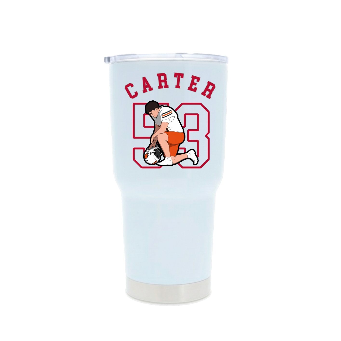 30oz Stainless Steel Tumbler — Shirsey Arch in White