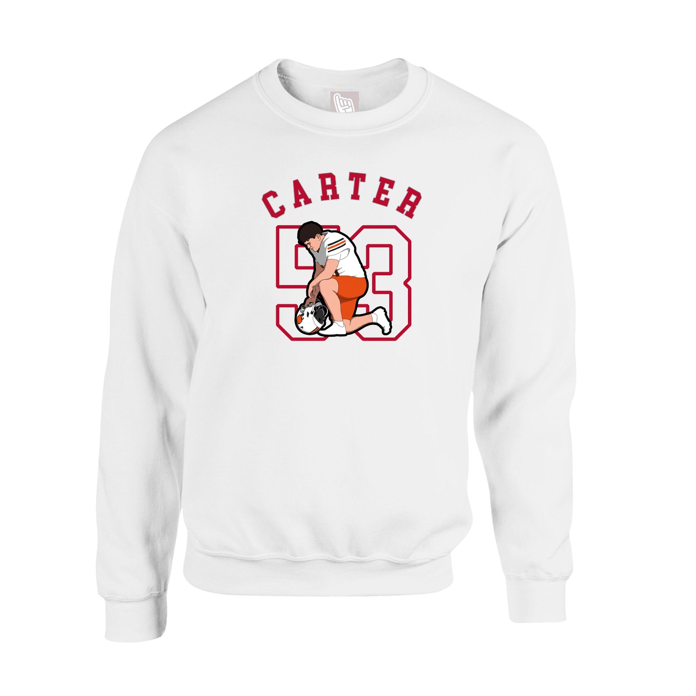 Fleece Crew — Shirsey Arch in White