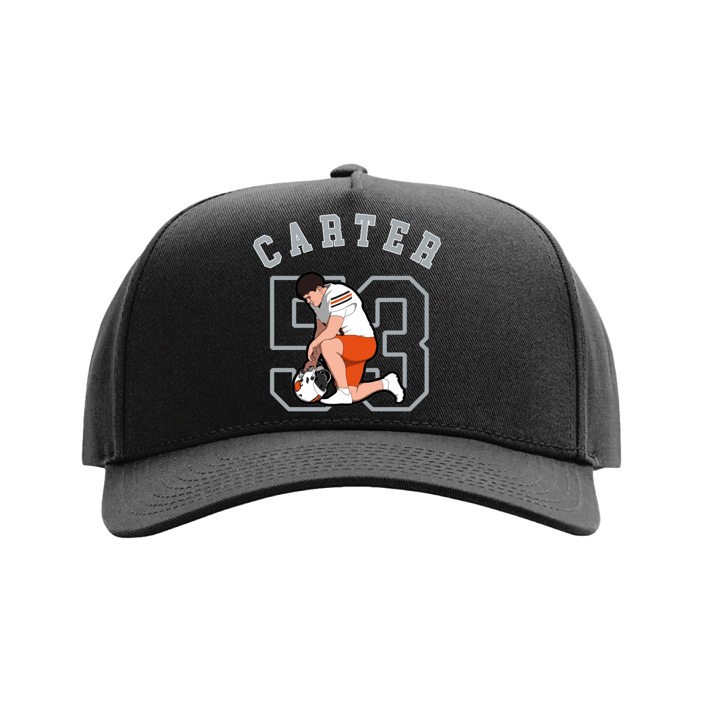 Full Fabric Five-Panel Champ Cap — Shirsey Arch in Black