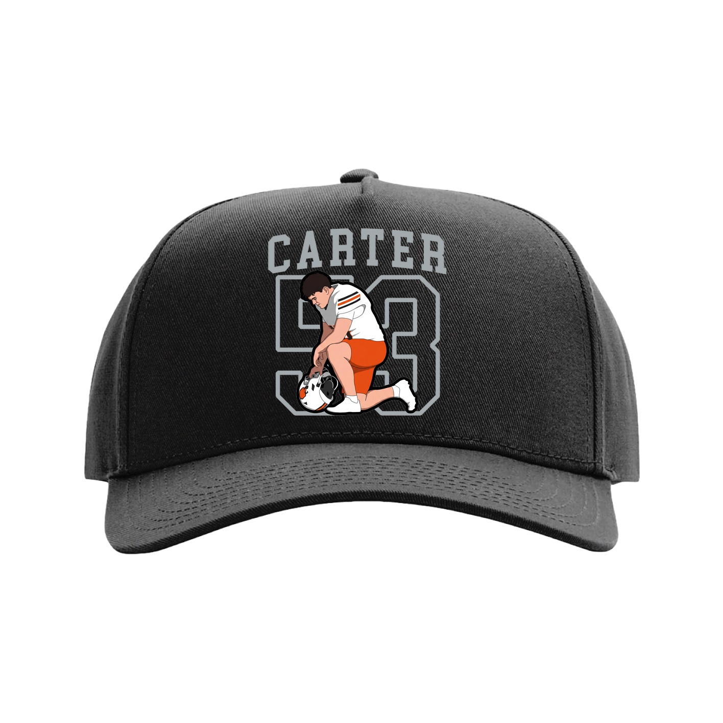 Full Fabric Five-Panel Champ Cap — Shirsey in Black