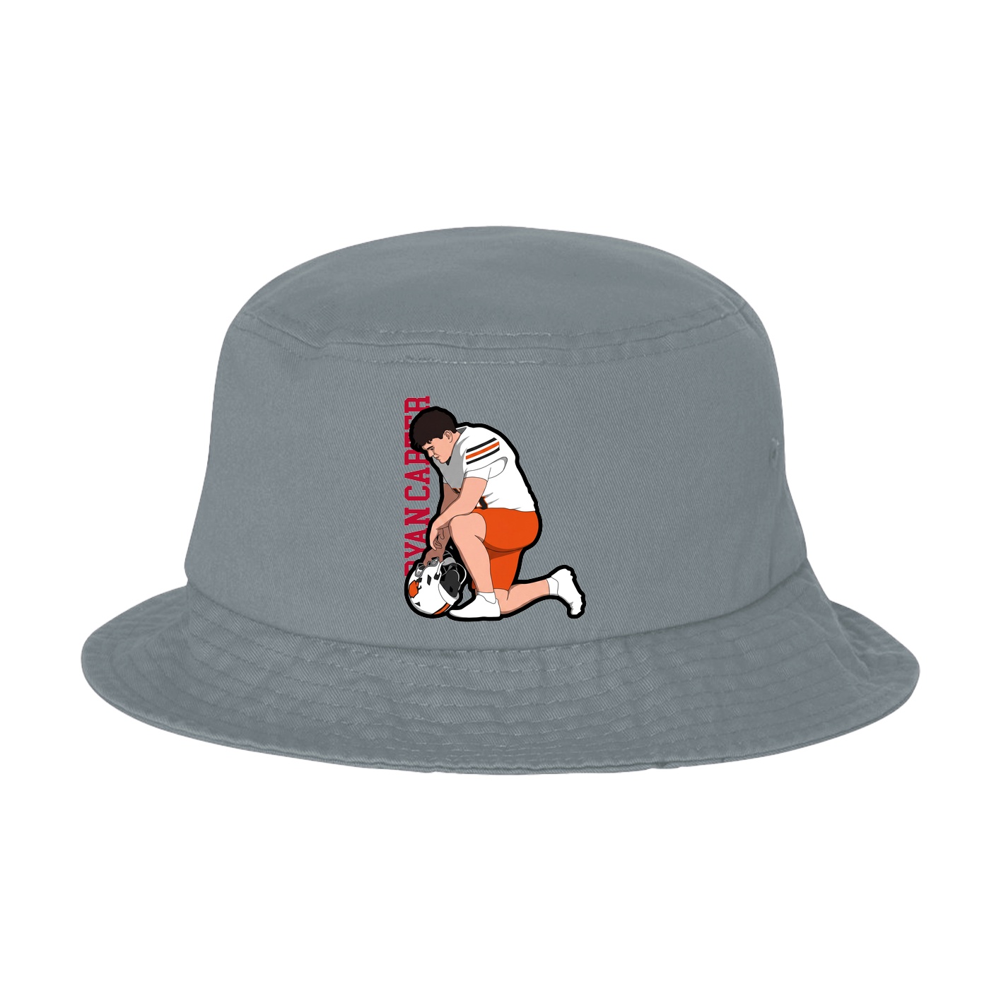 Bucket Cap — Name Vertical in Grey