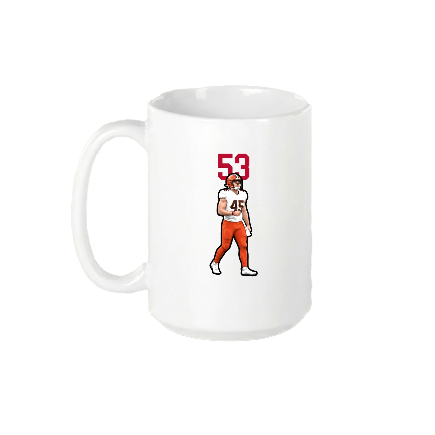 15oz Coffee Mug — Number Top in White