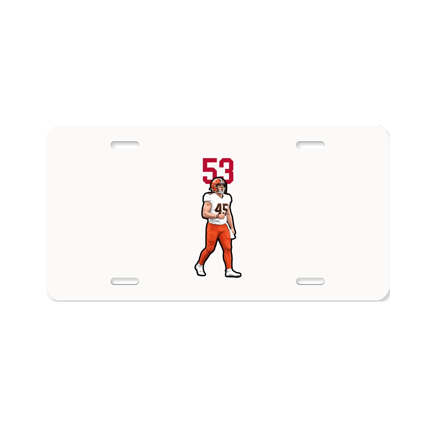 License Plate — Number Top in Classic