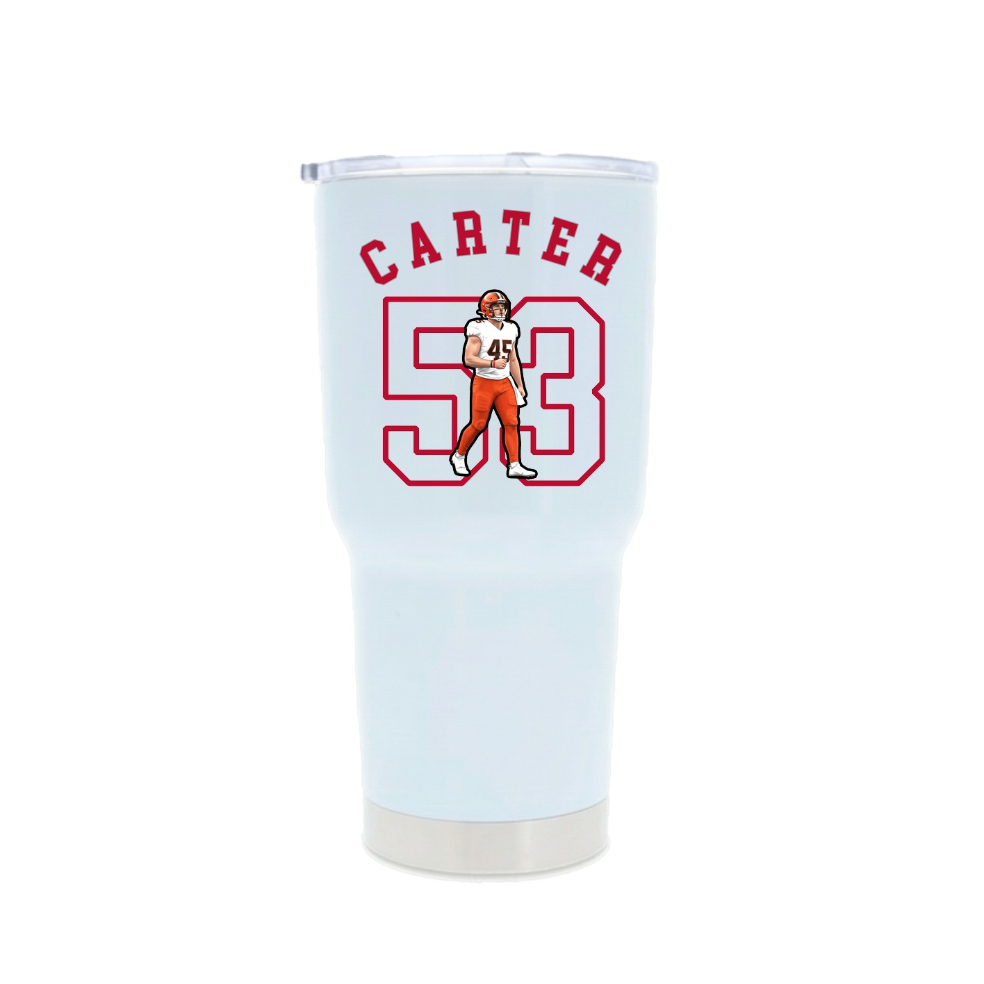 30oz Stainless Steel Tumbler — Shirsey Arch in White
