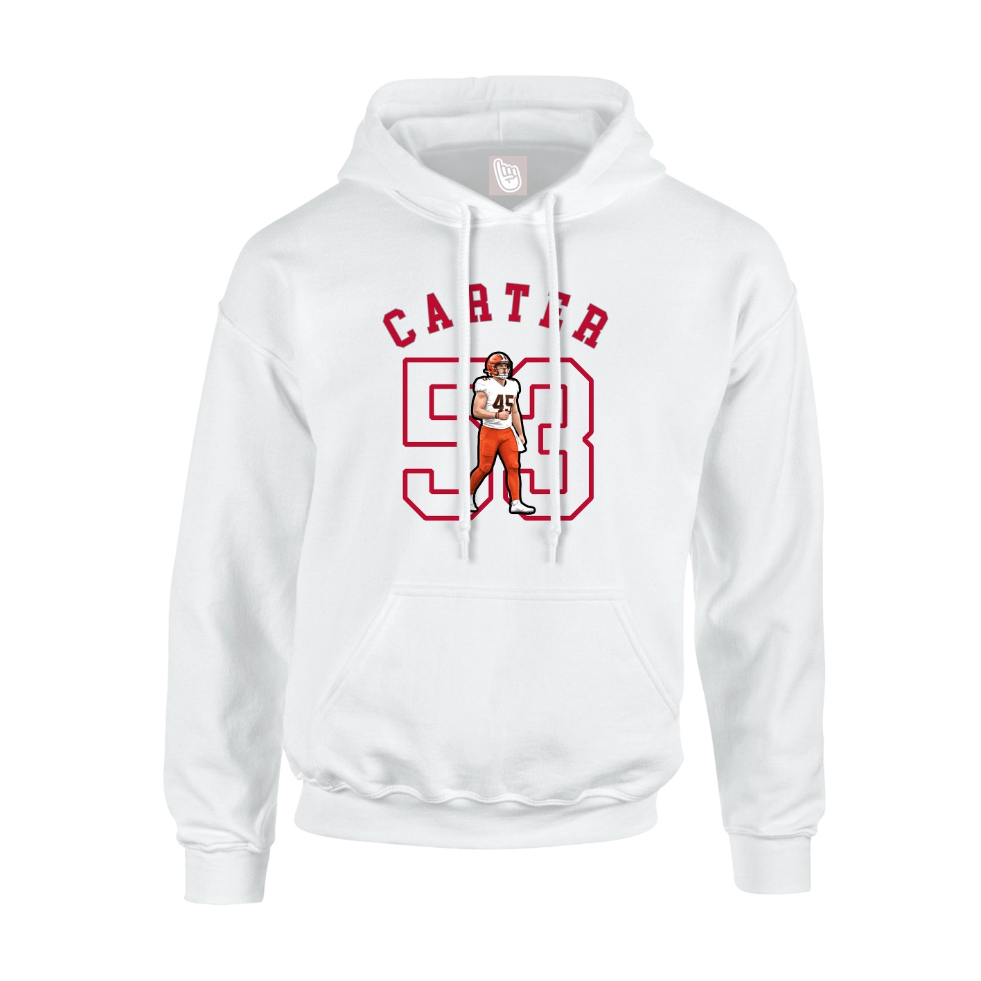 Youth Hoodie — Shirsey Arch in White