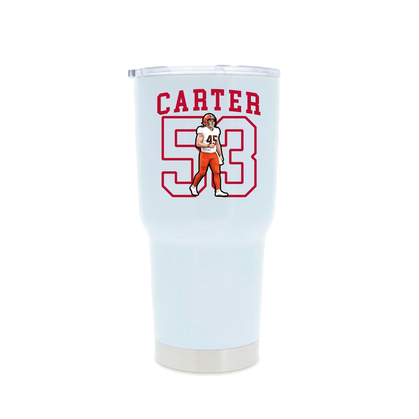 30oz Stainless Steel Tumbler — Shirsey in White