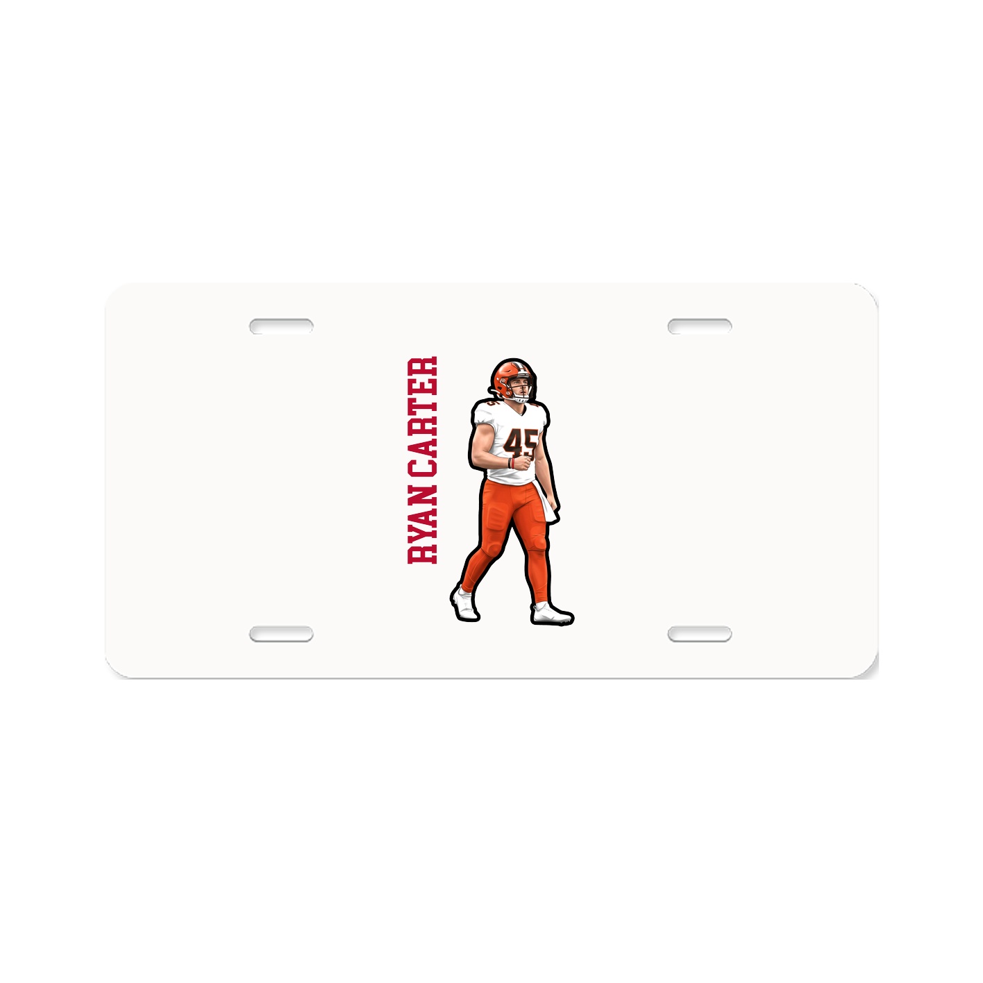 License Plate — Name Vertical in Classic