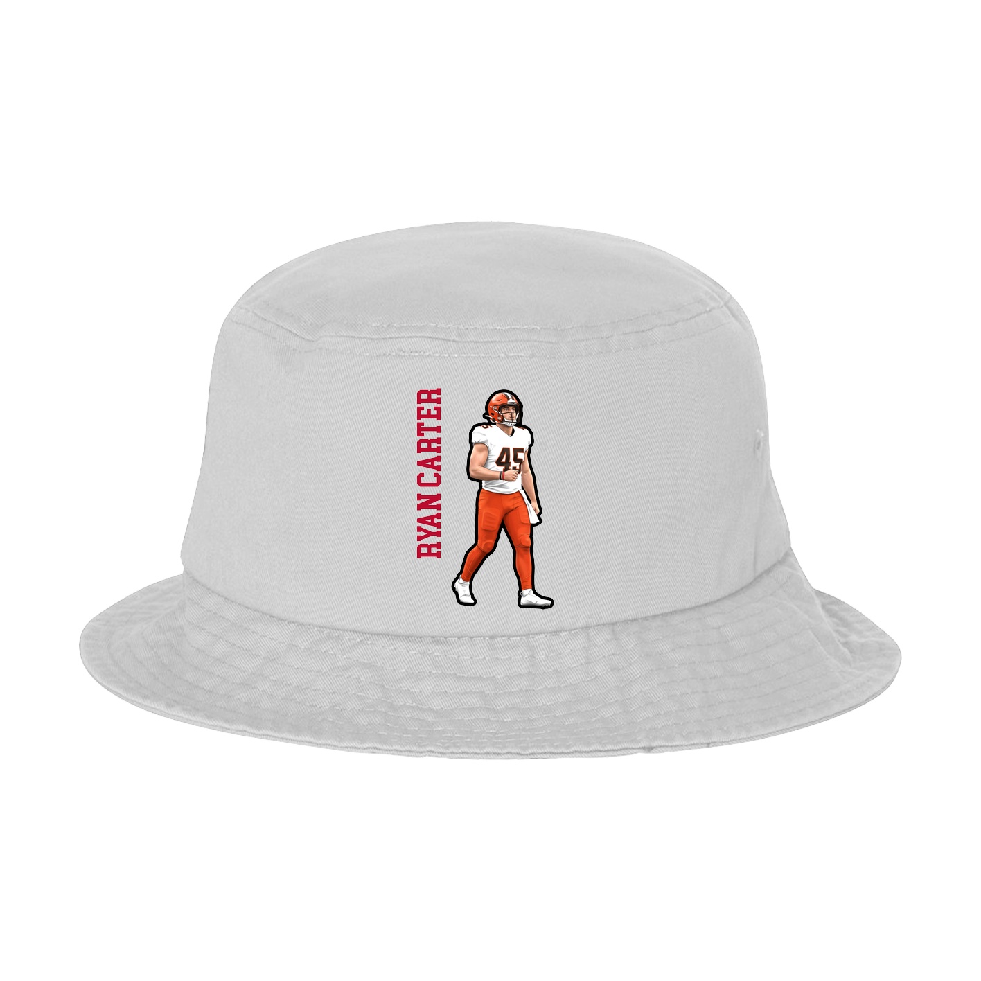 Bucket Cap — Name Vertical in White