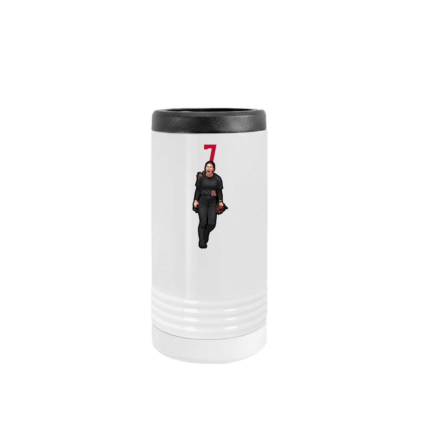 Slim Beverage Holder — Number Top in White