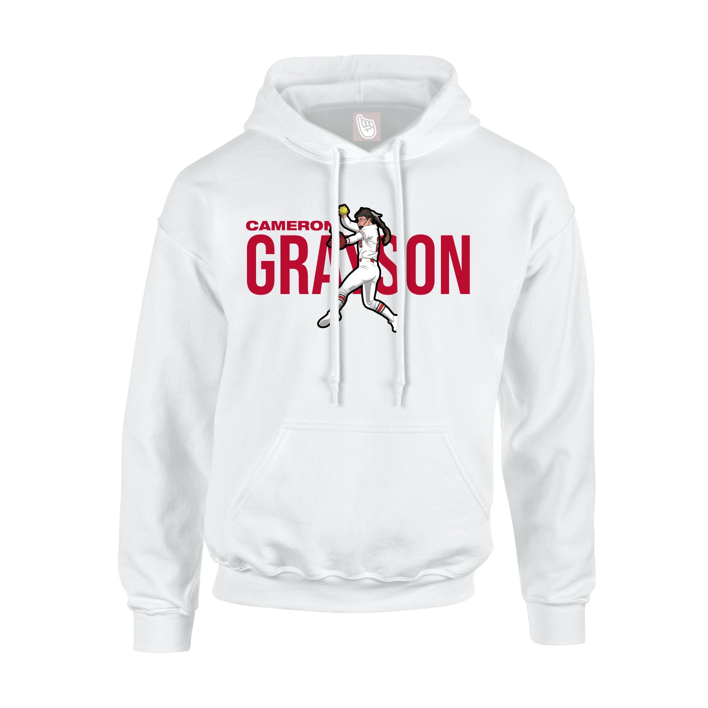 Youth Hoodie — Player Name in White