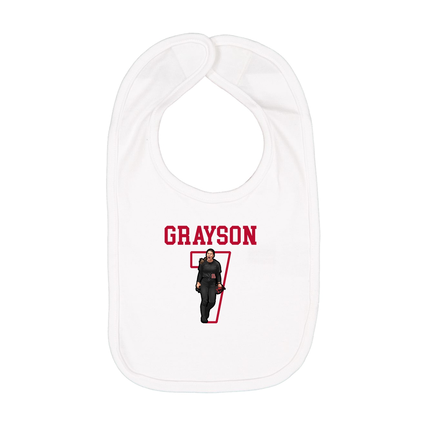 Infant Bib — Shirsey in White