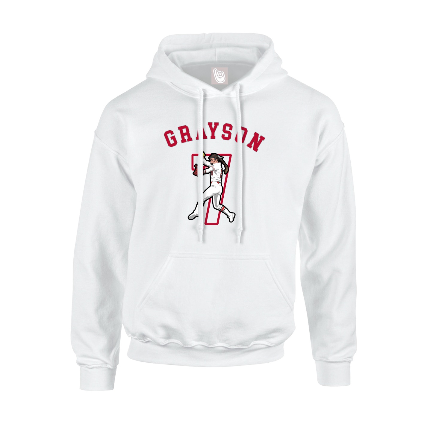 Hoodie — Shirsey Arch in White