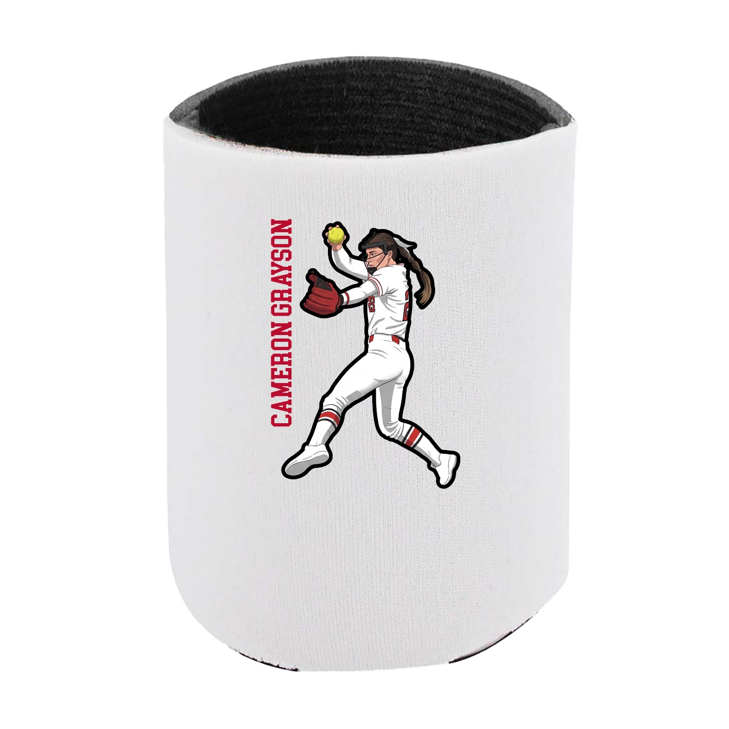 Can Holder — Name Vertical in White