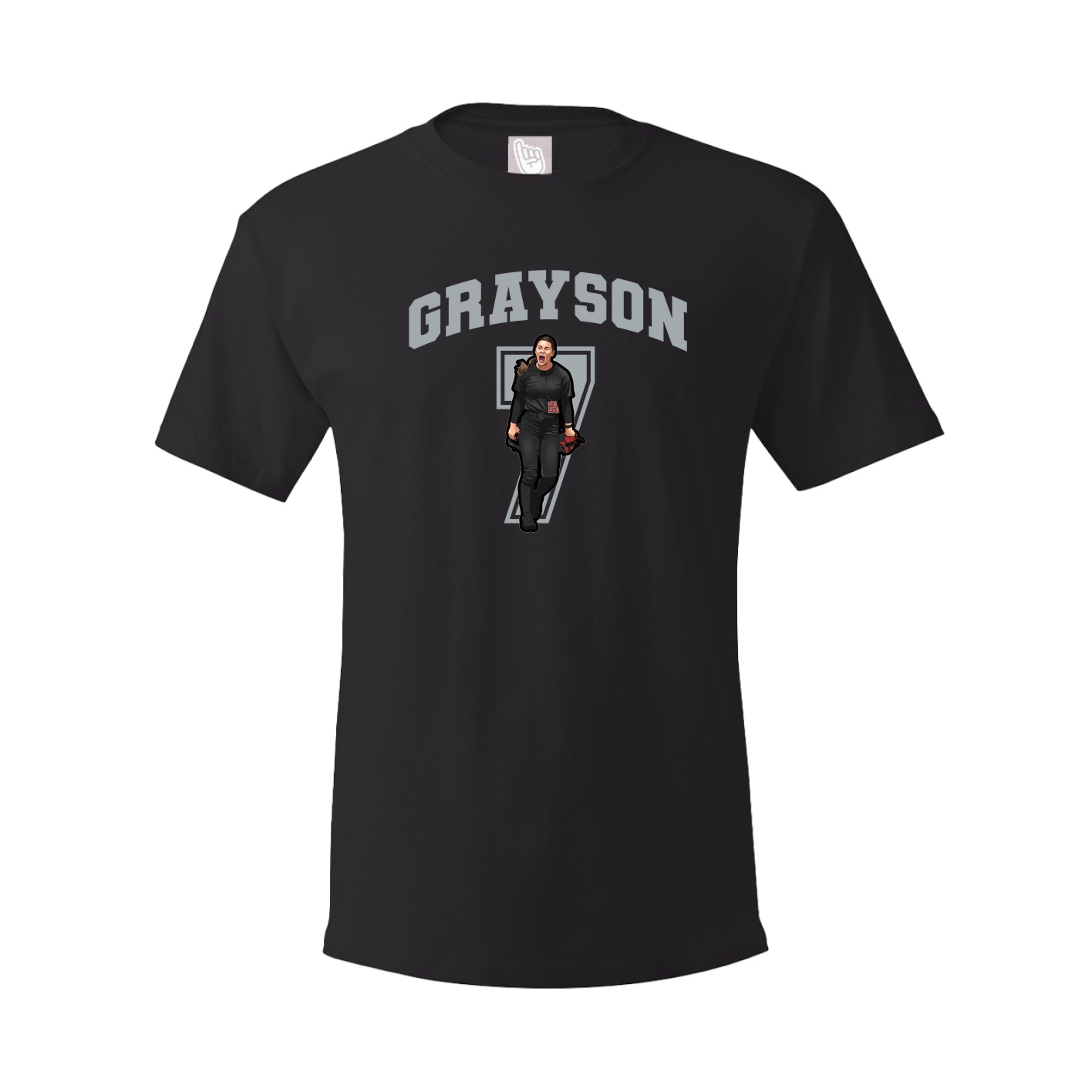 Youth Tee — Number in Black