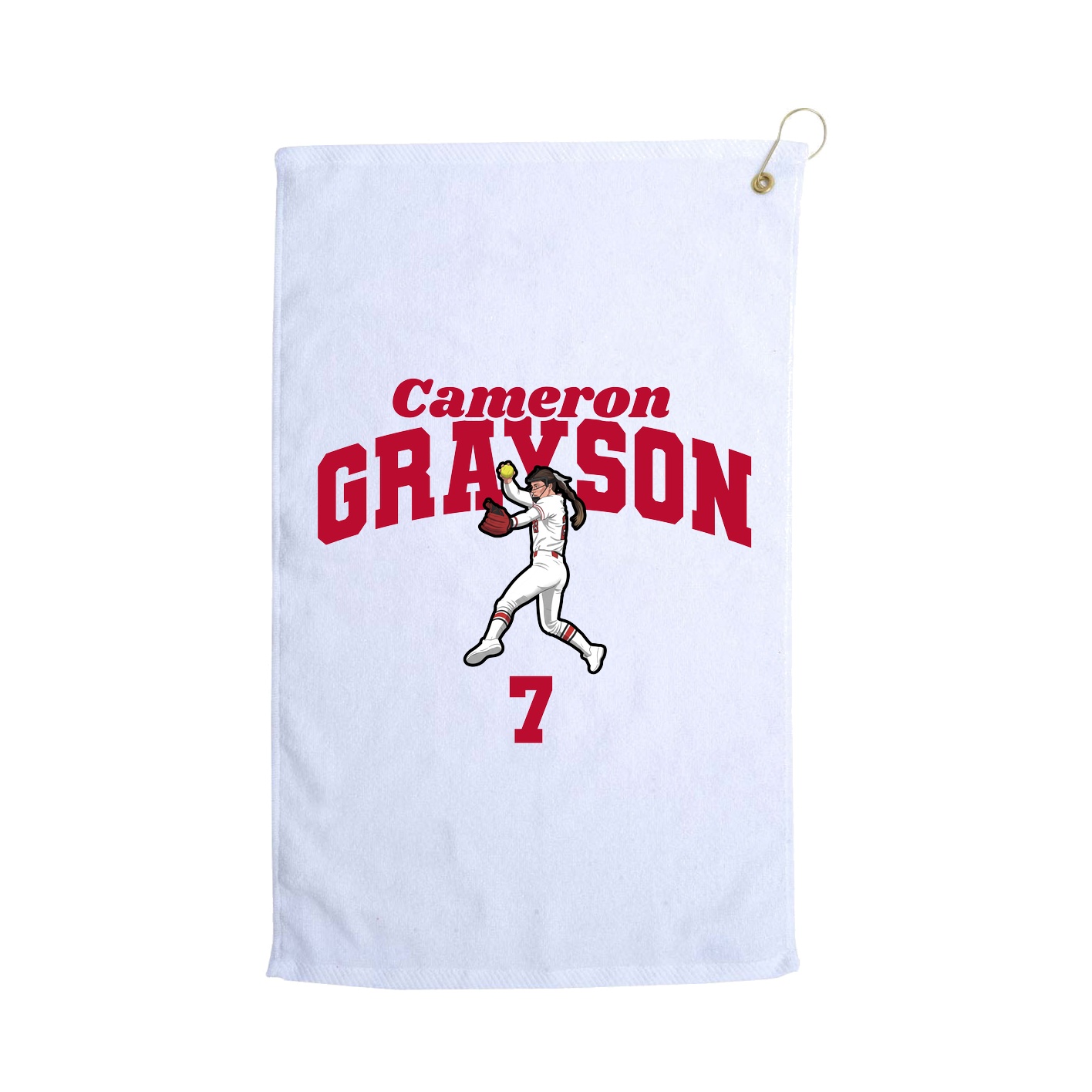 Golf Towel — Signature Arch in White