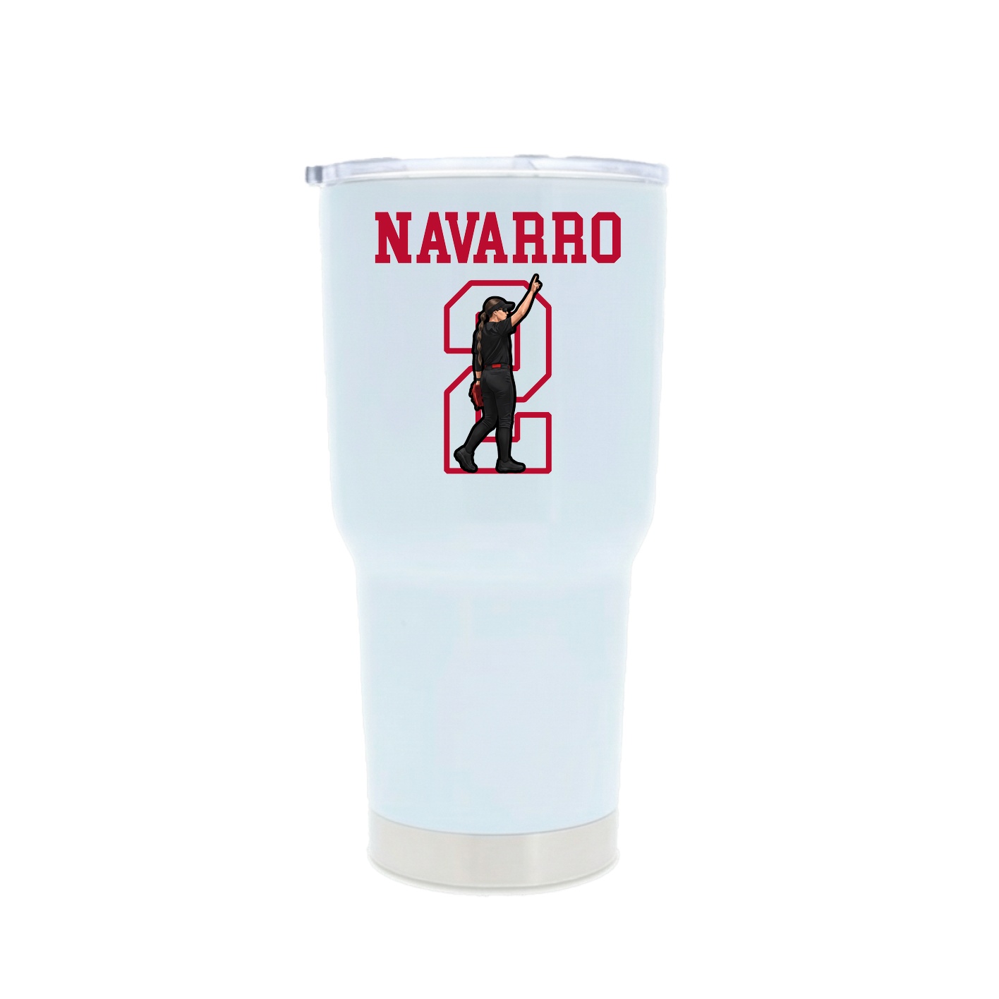30oz Stainless Steel Tumbler — Shirsey in White